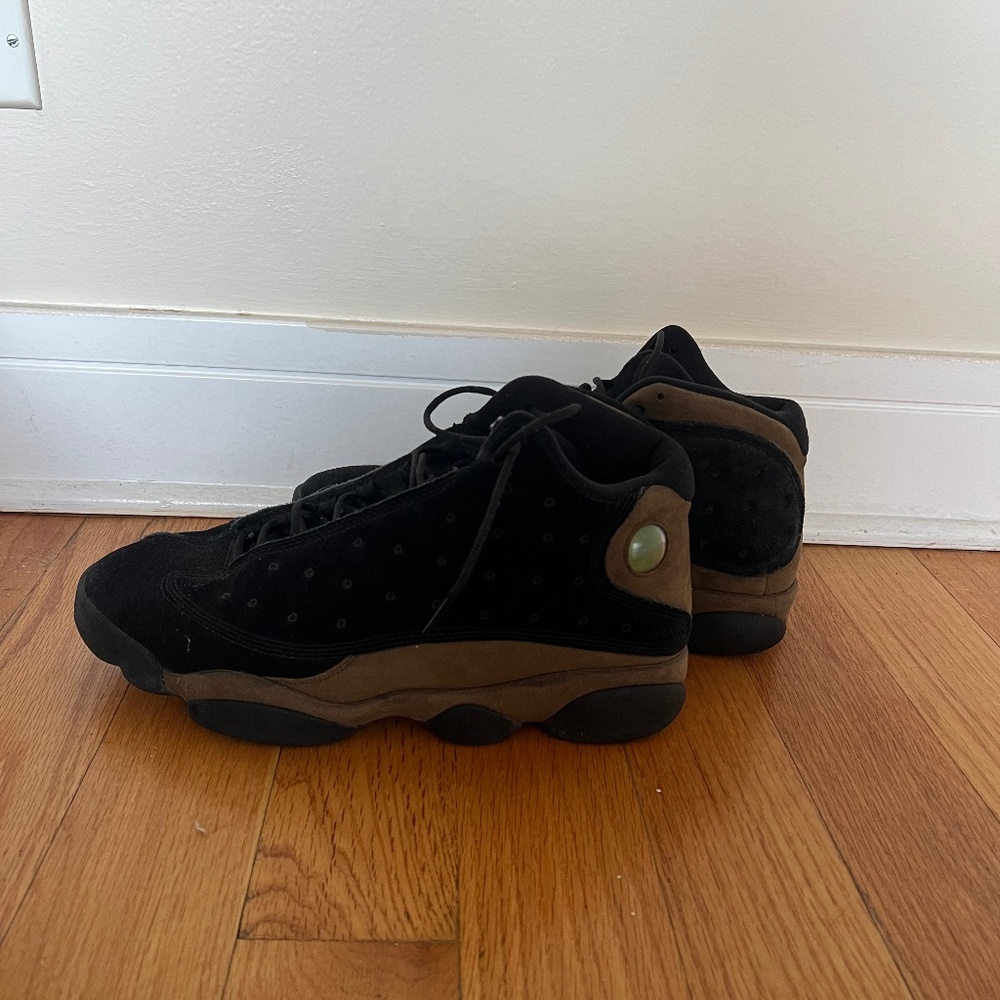 Black + Olive Jordan 13 Shoe